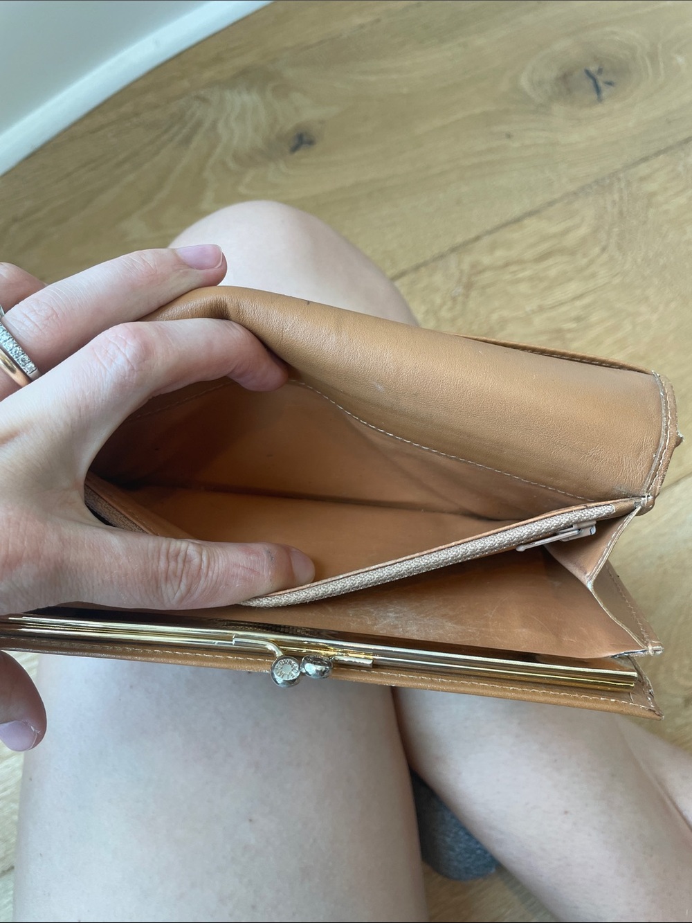 Celine Brown and Tan Triomphe Continental Wallet - Picture 9 of 16